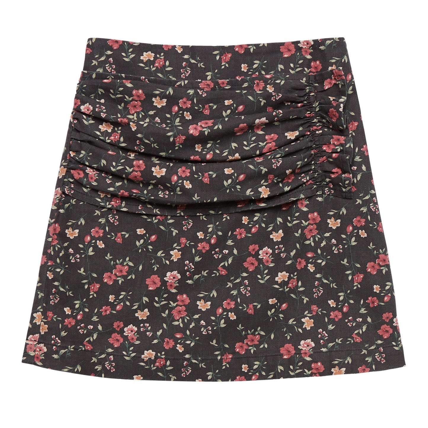 Floral Ruffle Wrap Skirt